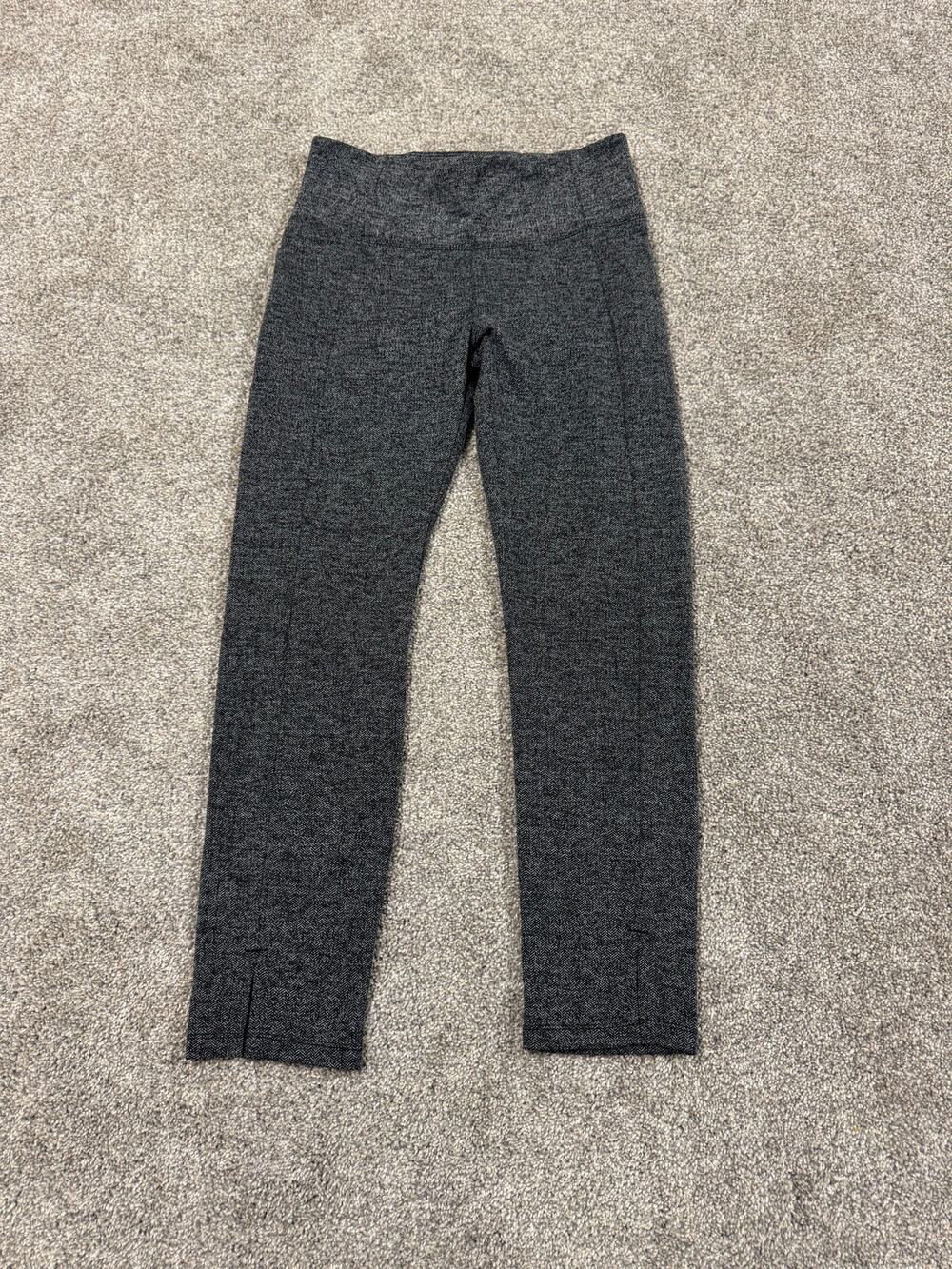 Athleta Women's Black and Gray Herringbone Leggings